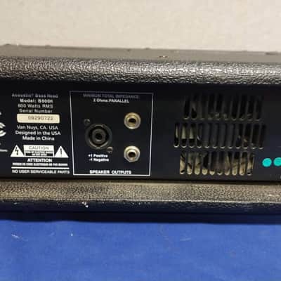 Acoustic B600H 600W Bass Amp Head Speakon and 1/4" Speaker Outputs Tested Good image 13