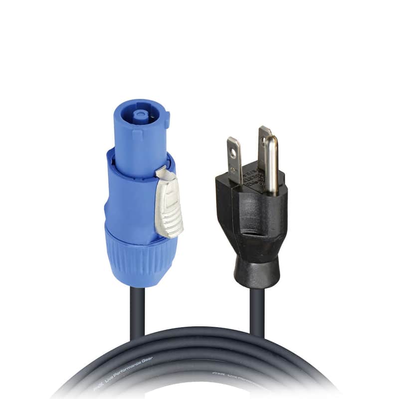 Pro X XC-PWCE14-10 10FT Powercon® BLUE to Edison 110V Power Cord image 1