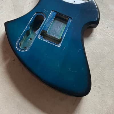 Blue Burst HH Mockingbird Style Guitar Basswood Body image 6