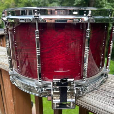 Pearl BC-814ED Free Floating 8” Birch snare 1984 - Cherry image 12