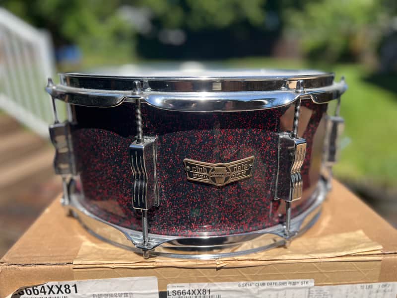 Ludwig CLUB DATE SPECIAL EDITION RUBY RED SPARKLE SNARE DRUM 2010-2019 image 1