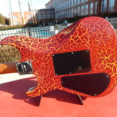 Jackson Dinky 1988 Fire Lava Crackle Signed By Grover OHSC image 7