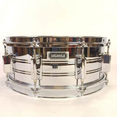 Pearl "Continental" 5.5x14" 10-Lug Steel Shell Snare Drum Vintage 70s +Muffler image 1