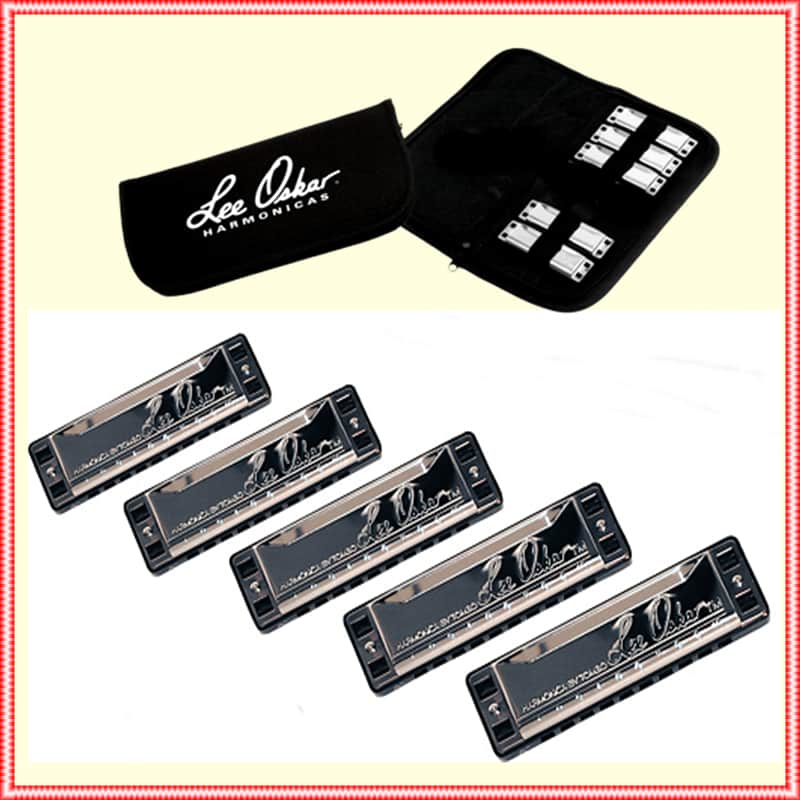 Lee Oskar by Tombo Major Harmonica 5-Pack with Free Case Keys G, A, C, D, and F image 1