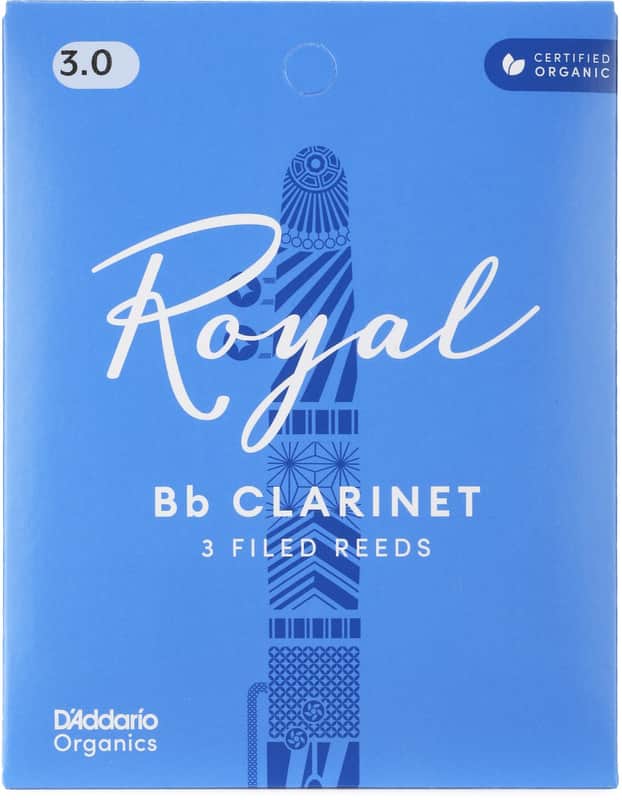 D'Addario Royal Bb Clarinet Reeds - 3.0 (3-pack) (3-pack) Bundle image 1