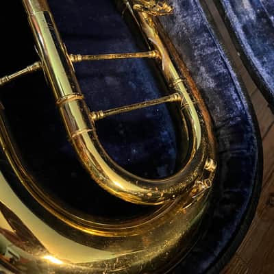 King 3/4 Tuba w/ Recording Bell - rare 1145W 1978 - Yellow Brass image 12