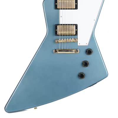 2024 Gibson Custom 1958 Korina Explorer VOS Antique Pelham Blue image 2