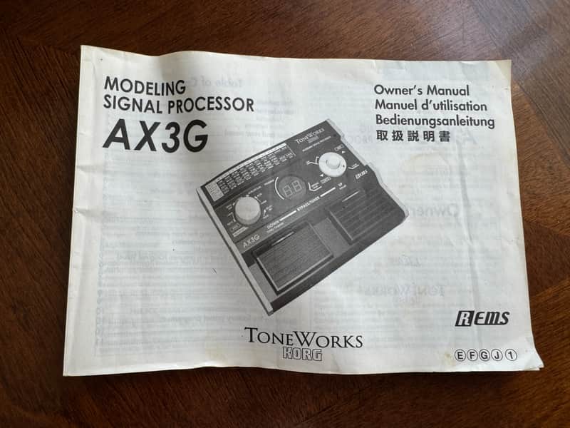 KORG AX3G Signaling Processor Instruction Manual, Very Good Condition - 2005 image 1