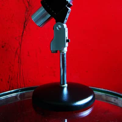 Vintage RARE 1960's Aiwa 99-4547 dynamic cardioid microphone High Z w stand Olson Monarch Lafayette prop display repair image 2