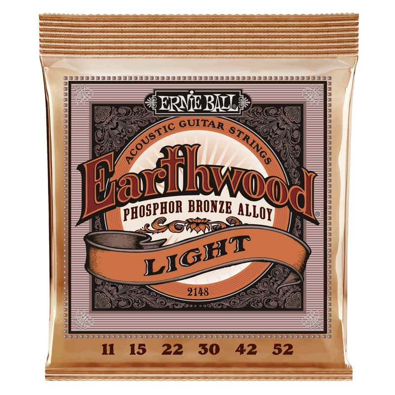 Ernie Ball Earthwood Light Phosphor Bronze Acoustic Guitar Strings - 11-52 Gauge image 1