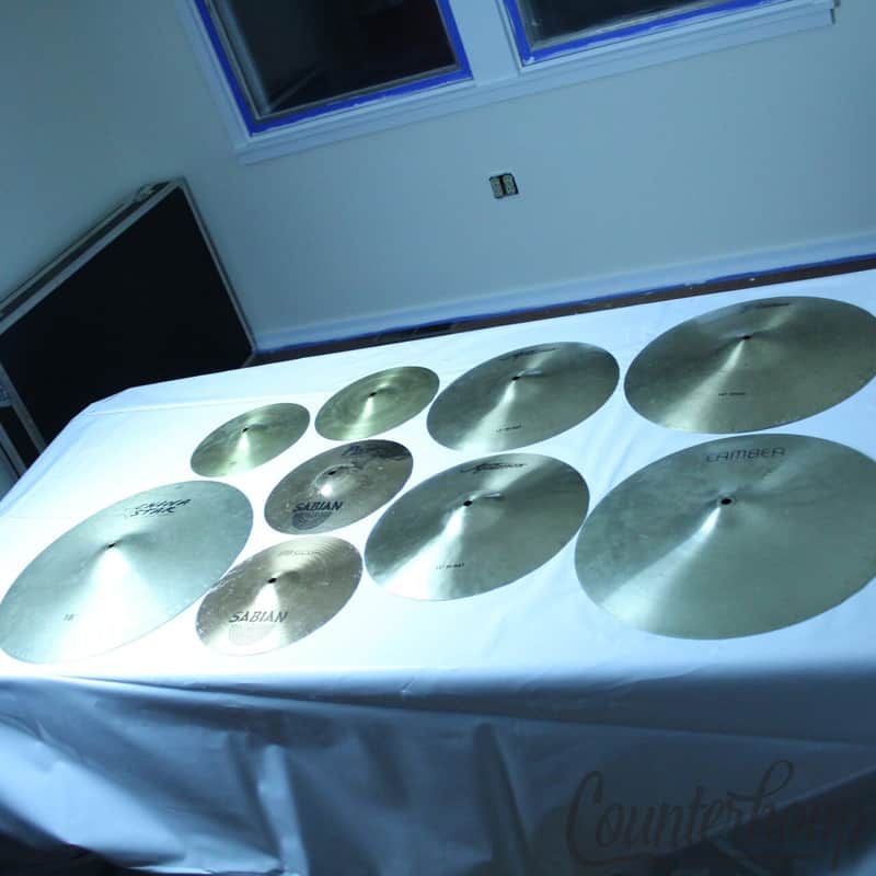 *Cymbals 9x Pack Lot 18"China Star Crash, 16"Crash+13"Agazarian Hi-Hats+Sabian* image 1