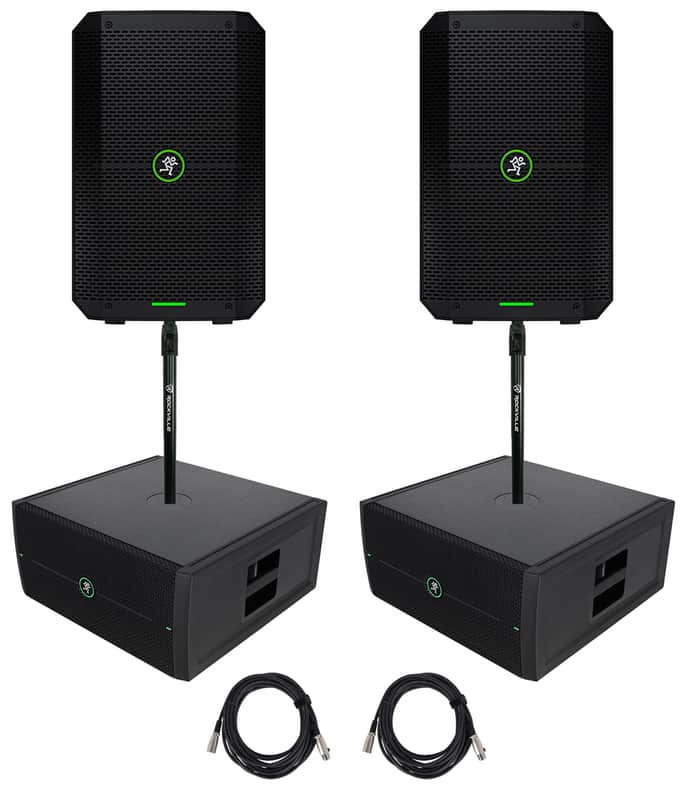 Mackie Thump Go Package 2) Thump GO 8" Portable Rechargeable DJ PA Speakers+Subs image 1