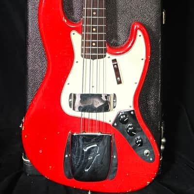 RARE Pre-CBS ‘64 Fender Jazz Bass in Orig’l Dakota Red w Matching Headstock image 1