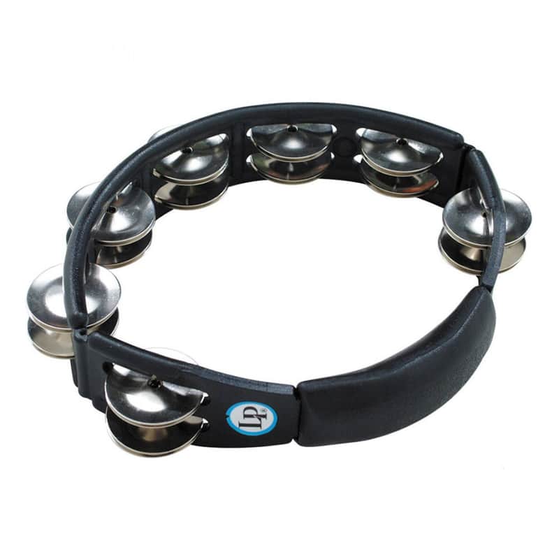 LP Percussion LP150 Cyclops Hand Held Tambourine in Black - Steel Jingles image 1