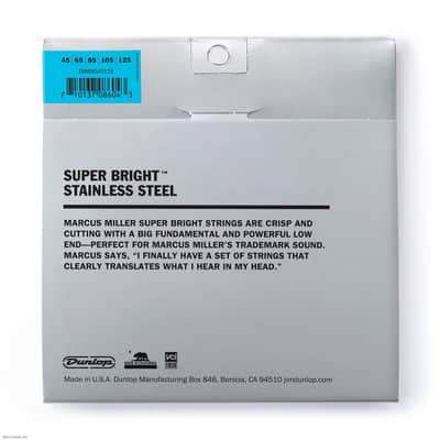 DUNLOP DBMMS45125 Marcus Miller 45-125 Bass Guitar Strings image 4