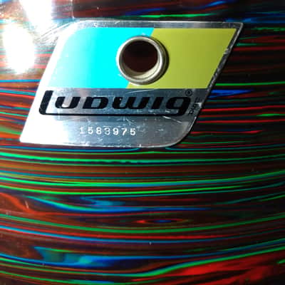 Ludwig 10x14 Tom 1976 - Psychedelic Red image 16