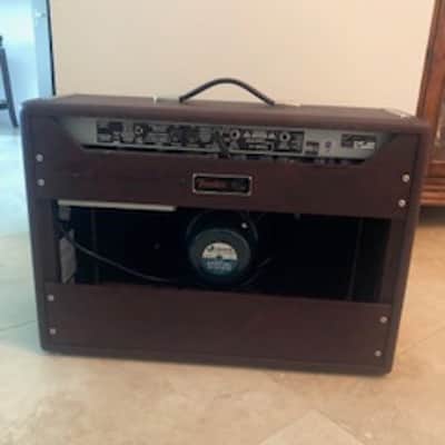 Fender '65 Deluxe Reverb Reissue "Bordeaux Blues" FSR Limited Edition 22-Watt 1x12" Guitar Combo 2012 - 2014 - Wine Red image 2