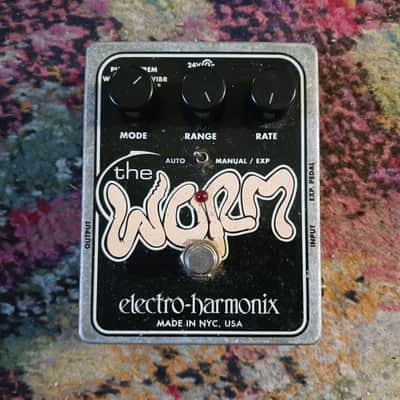 Electro-Harmonix THE WORM With POWER SUPPLY Analog Wah / Phaser / Vibrato / Tremolo 2008 - Present - Black / Tan image 1