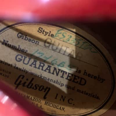 1964 Gibson ES-335 TDC in Cherry finish with hard shell case image 16