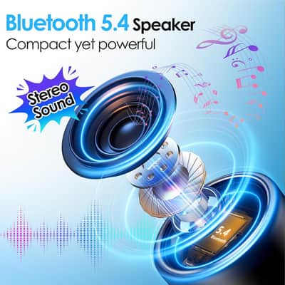 Mini Portable Bluetooth Speaker 5.4 with Noise-Reducing Microphone, Compact Wireless Speaker for Travel, Home & Outdoor Use image 2