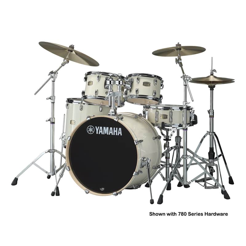 Yamaha Stage Custom Birch 22" Fusion Drum Kit Including Hardware-Classic White / 780 Series Single Braced Bild 1