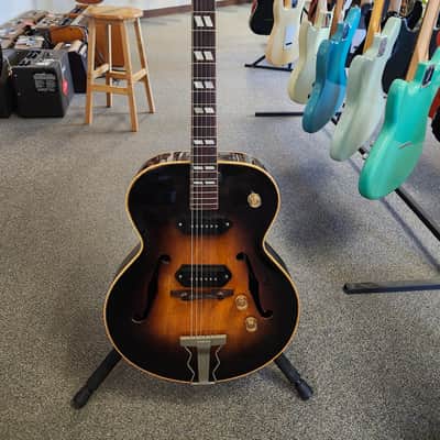 Vintage 1951 Gibson ES-300, Dual Pickup Archtop Electric Guitar, with Tone Specific 1946 P-90s - Sunburst w/ Case image 2