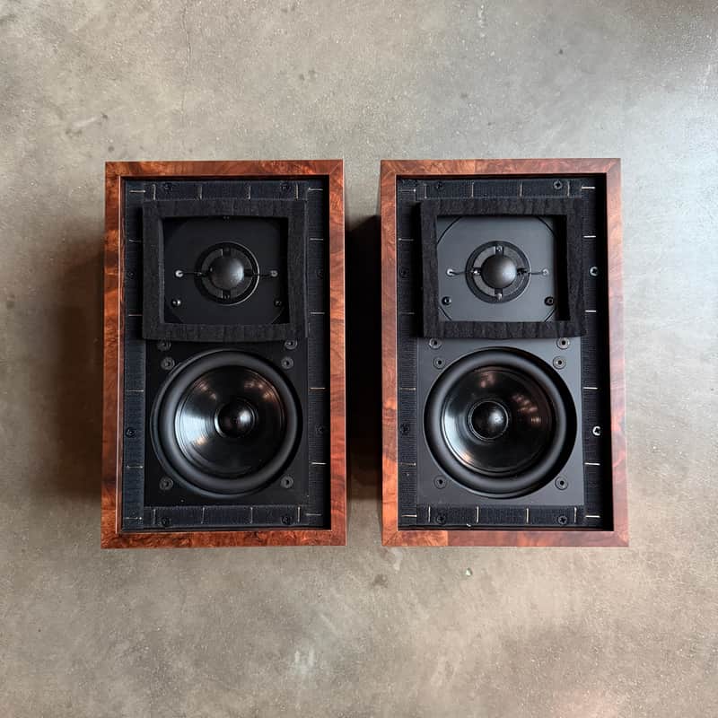 Falcon Acoustics LS5/3 Monitor Loudspeaker Gold Badge 15 Ohm Burr Walnut image 1