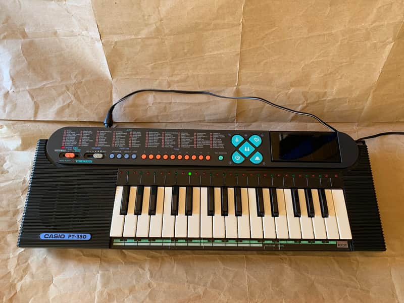 Casio  PT-380  80s 90s 32-key Synth with Microphone in original Box Excellent Condition image 1