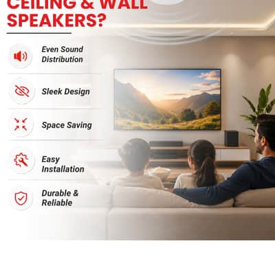 5 Core 6.5 Inch In-Ceiling In-Wall Speaker 360W 2-Way Pair Flush Mount House Home Theater Speakers image 8