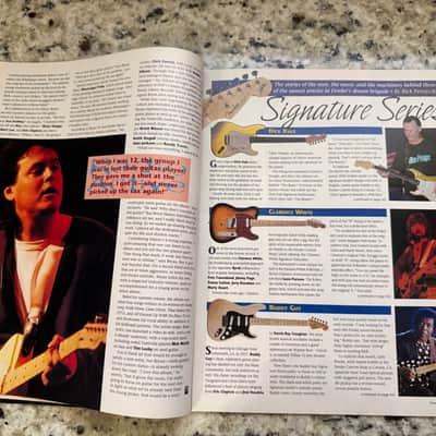 Fender Frontline Magazine Adrian Belen 1994 stratocaster telecaster acoustic Jeff beck D'Aquisto Dick Dale Clarence White buddy guy Fred Stuart image 8