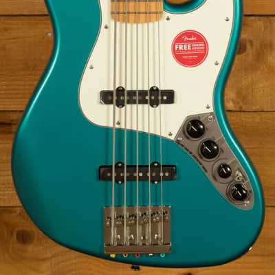 Squier Classic Vibe Active 70s Jazz Bass V - Maple - Ocean Turquoise - 5-String image 9