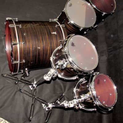 Brady Drums  Brady Maccasar Jarrah Ply 5-Piece Drum Kit Maccasar Ebony Gloss Maccasar Ebony Gloss image 9
