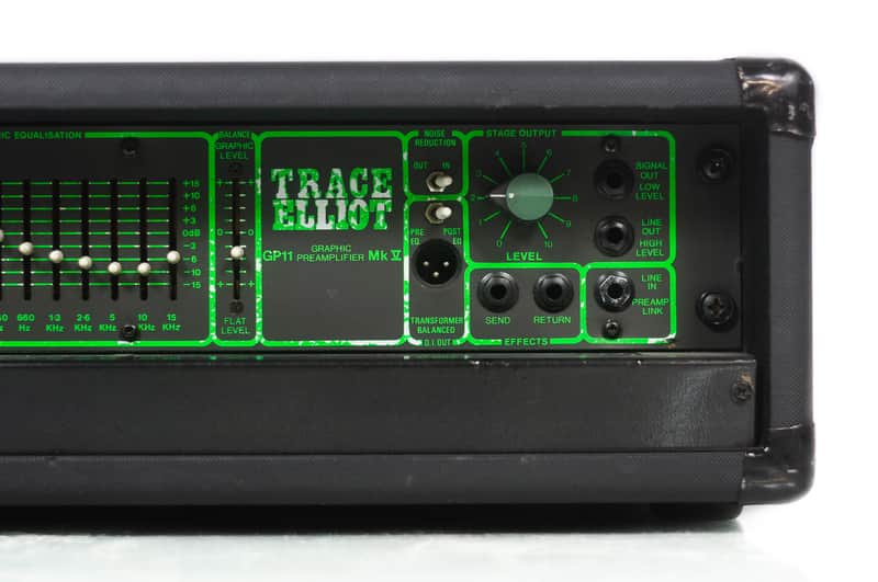 Trace Elliot AH250 250-Watt Bass Head with UV Blacklight 1986 UK