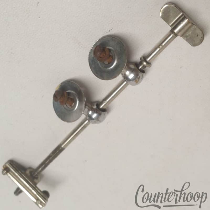 Leedy Snare Drum Strainer 2-Eyelet 4 7/8" Nickel Vintage 20s Marching Parade USA image 1