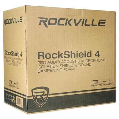 Rockville ROCKSHIELD 4 Large Studio Mic Isolation Shield Vocal Recording Booth image 11