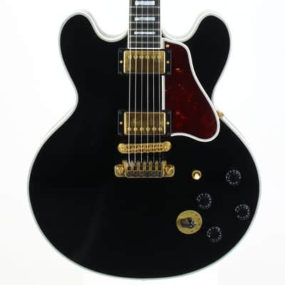 2011 Gibson Custom BB King Lucille Black | Ornate Crown Headstock Inlay ES 355 Dual Input Jacks image 1