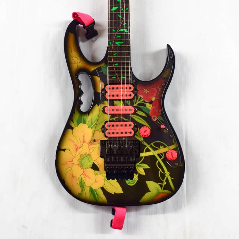 Ibanez JEM77-FP Steve Vai Signature Black Floral Pattern | Reverb