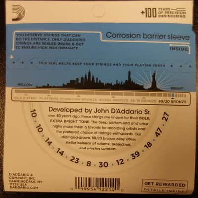 D'addario EJ36 Bronze 12 String Acoustic 10-47 image 2