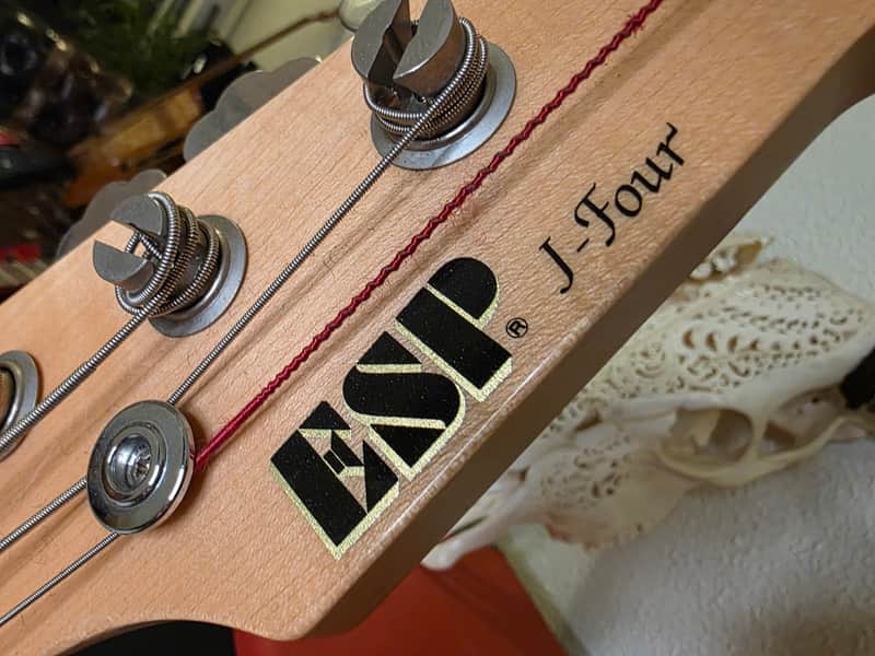 ESP Jazz Bass J-Four Tuxedo Black MIJ Japan Pro Artist Ex-Studio Bass image 1