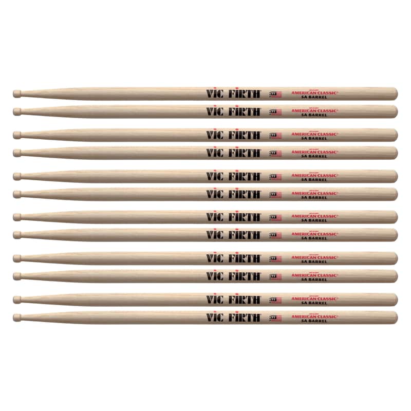 Vic Firth American Classic 5A Barrel Drum Sticks (6 Pair Bundle) image 1