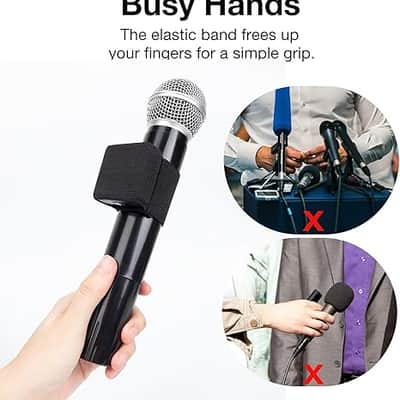 Hand Microphone Elastic Sleeve for Rode Wireless Go 2, Rode Wireless Pro Elastic Sleeve Accessories for speech, interview camera, wedding handheld microphone image 3