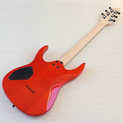 Flamed Maple Top Custom HH Electric Guitar, Okoume Body, Maple Neck, 24 Frets image 9
