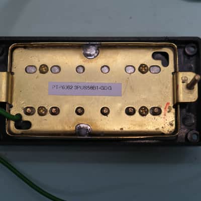 Ibanez SUPER 58 Humbucker Pickup Bridge Gold with Black Ring off George Benson LGB30 image 4