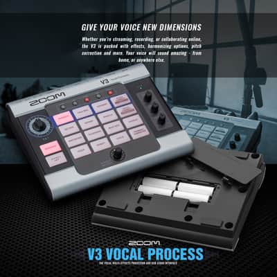 Zoom V3 Vocal Processor, Effects Pedal, Battery Powered with Studio Effects, Harmony, Deluxe Bundle for Streaming and Recording image 3