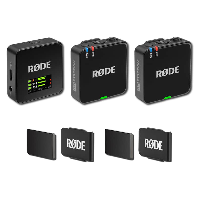 Rode Wireless GO (Gen 3) Compact Wireless Microphone System with 2x MagClip GO Magnetic Mounting Clips image 1