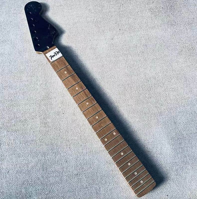Jaguar Style Black Guitar Maple Neck, Rosewood 22 Frets Fingerboard Fretboard image 1