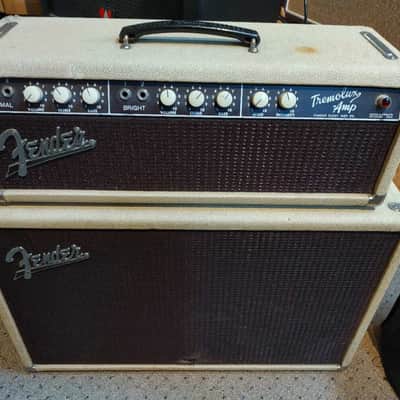 Vintage Early 1960's 6G9 Fender Tremolux w/ Matching 2x10 cab Blonde Free Shipping! image 1
