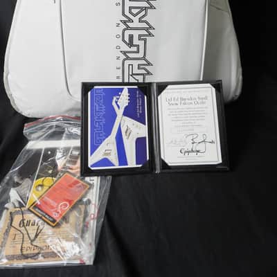 Epiphone Limited Edition Brendon Small "Snow Falcon" Flying V Snow Burst image 14