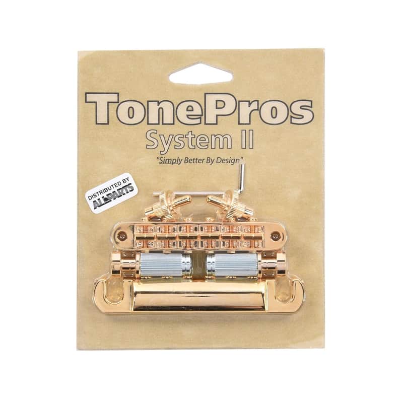 TonePros TonePros LPM04 Standard Tune-o-matic Bridge and Tailpiece Set - Gold Finish - New
