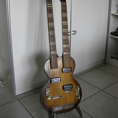 Hofner 191 (I) Doubleneck 1962 Honeyburst Brown Shaded image 2